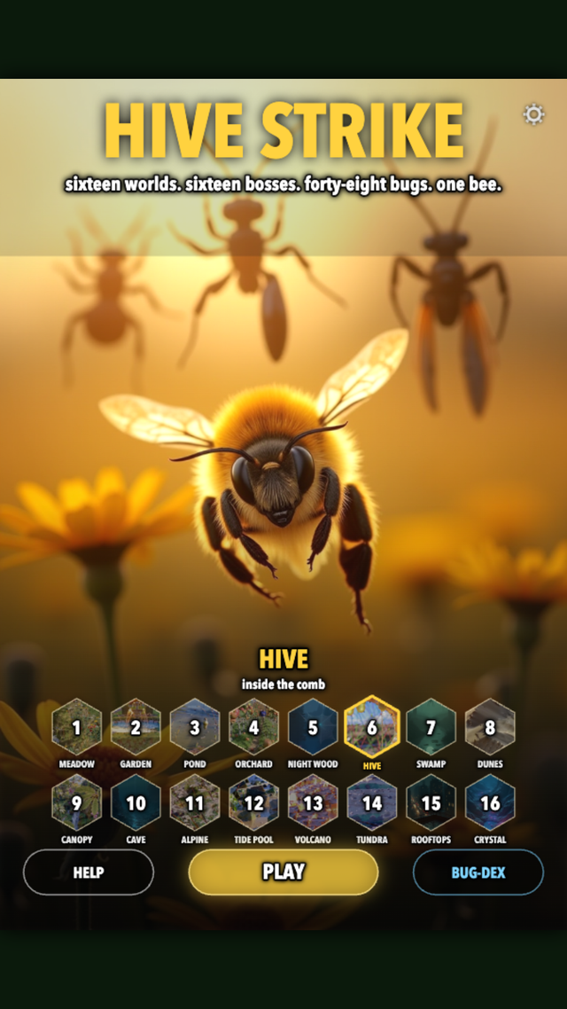 Hive Strike title screen
